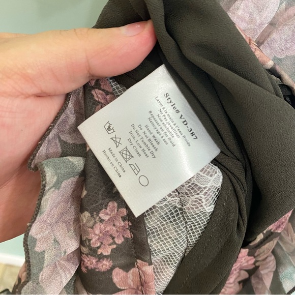 V Chapman Carmella Dress‎ In Chocolate Peony Floral Maxi Gown Corset Size 10 - Picture 10 of 11